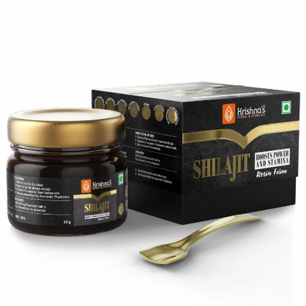 Krishna's Pure Shilajit/Shilajeet (15g) | 100% Pure Shilajit