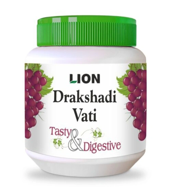 LION BRAND (Shree Narnarayan Ayurvedic Pharmacy) Lion Drakshadi Vati Tasty & Digestive Mouth Freshner (100g)