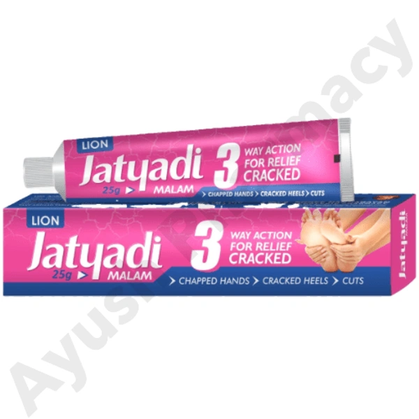 LION BRAND (Shree Narnarayan Ayurvedic Pharmacy) Lion Jatyadi Malam For Chapped Hands & Cracked Heels (25g)