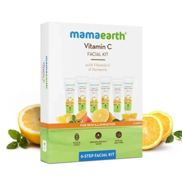 Mamaearth Vitamin C Facial Kit with Vitamin C & Turmeric for Skin Illumination (60gm)