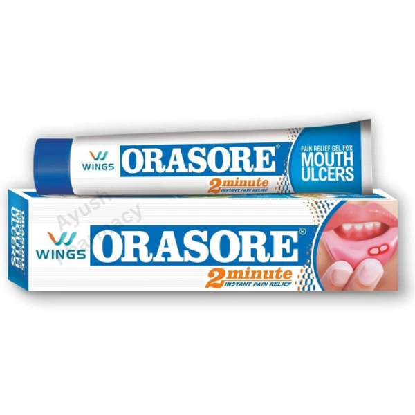 Wings Biotech Ltd Orasore Mouth Ulcer Relief Gel with Spearmint, Fennel & Glycerine (12gm)