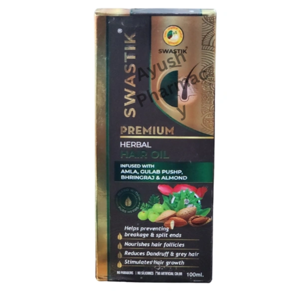 Chawla Ayurvedic Pharmacy Swastik Premium Herbal Hair Oil (100ml)