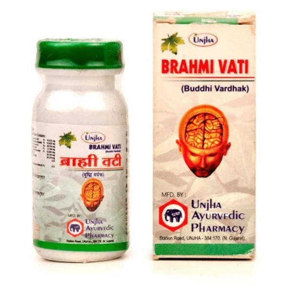Unjha Ayurvedic Pharmacy Unjha Brahmi Vati (Buddhi Vardhak) (40Tab)