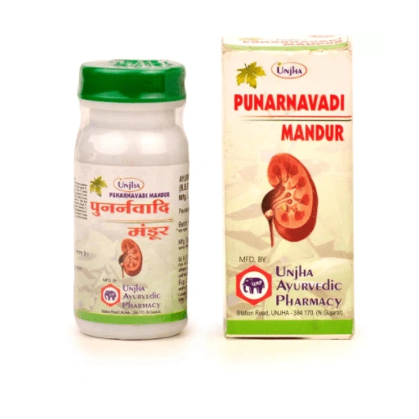 Unjha Ayurvedic Pharmay Unjha Punarnavadi Mandur (40tab)