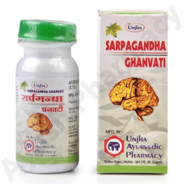 Unjha Ayurvedic Pharmacy Unjha Sarpagandha Ghan Vati (40tab)