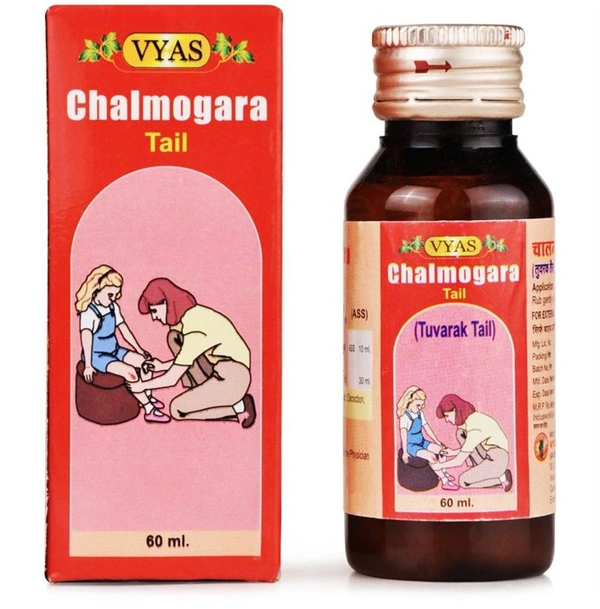 Vyas Pharmaceuticals Vyas Chalmogra tail (Tuvarak Tail) (60ml) - 60 ml