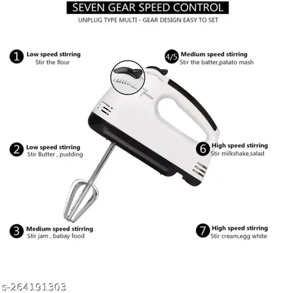 NextWise - Hand Mixer Blender for Cake, Egg Beater Machine Cream Electric Hand Blender for Cake Mixing Whipping Machine Hand Beater | Electric Egg Beater