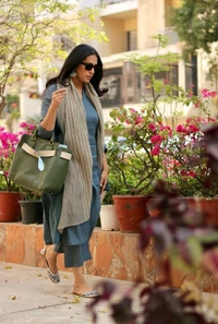 DESIHOOR Women's Dusty Blue Cotton Kurta Set with Dupatta - Boston Blue, XL