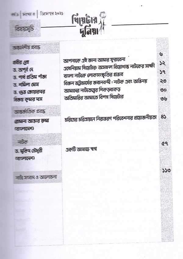 Theatre Dunia - Vol. 9 - Issue - 5, December, 2021