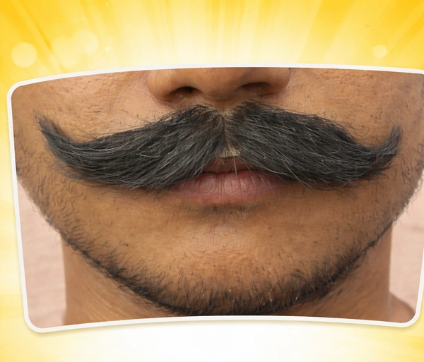 Artificial Handlebar Moustache for Theatre & Performance