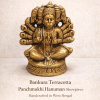 Bankura Terracotta Panchmukhi Hanuman Showpiece