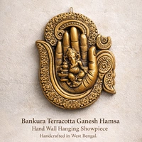 Bankura Terracotta Ganesh Hamsa Hand Wall Hanging Showpiece