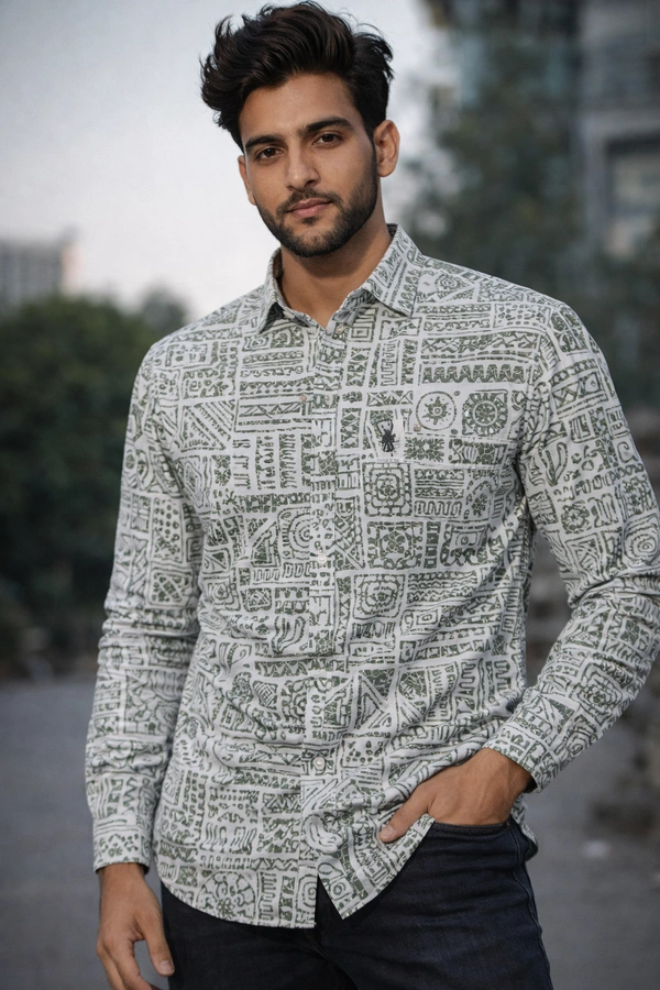 Stylish in tribal patterns outdoors