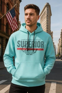 Graphic Fleece Hooded Sweatshirt – Winter Essential for Men & Women - M