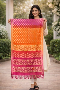 Silk Bandhani Dupatta / Uttorio (Multicolor)