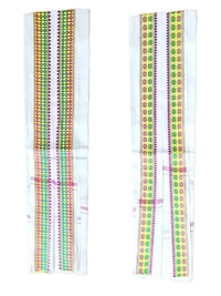 Multi colored Pure Cotton Uttorio with Designed Border (Pack of 10)