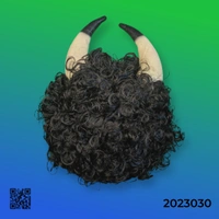 Black Curly Hair Wig - Without Sina/Horn