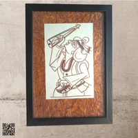 Baul photo frame copper wire art wall hanging - 35cm*26cm