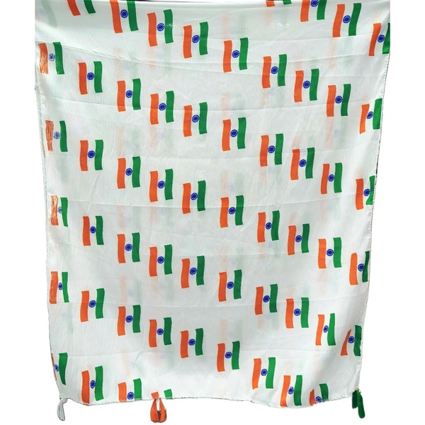 Chiffon Printed Tiranga Dupatta