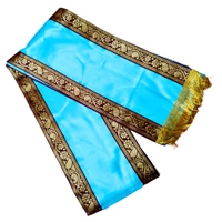 Blue Benarasi Silk With Golden Border Uttorio