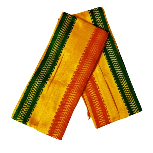 Orange Colour Uttorio With Red & Green Border