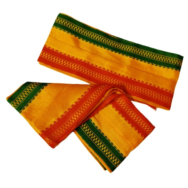 Orange Colour Uttorio With Red & Green Border