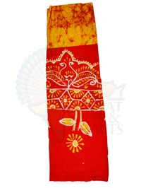 Yellow & Red Cotton Batik Printed Uttorio