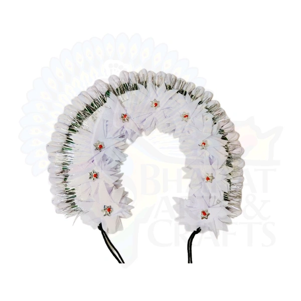 Odissi Dance Artificial Flower Hair (Mukut) Accessory for Women (Cloth)