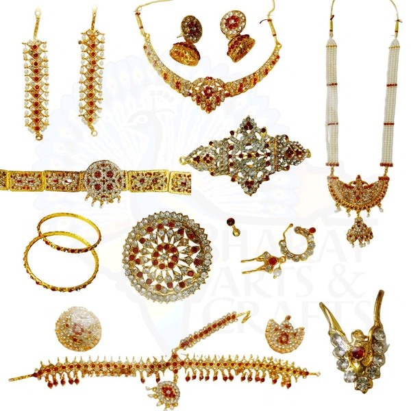 Bharatanatyam Dance Jewellery Set - Golden Collections