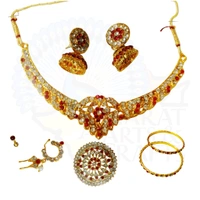 Bharatanatyam Dance Jewellery Set - Golden Collections