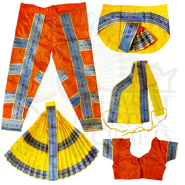 Bharatanatyam Dance Costume for Women (Traditional Silk) - 40 (Free Size)