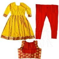 Kathak Dance Costume For Women (Traditional Silk) - 40 (Free Size)