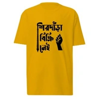 Shirdara Bikri Nei | Bengali Typography T-shirt - Turquoise Blue, L-42