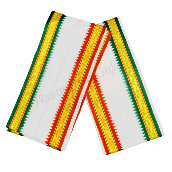 Cotton White Tiranga Uttorio