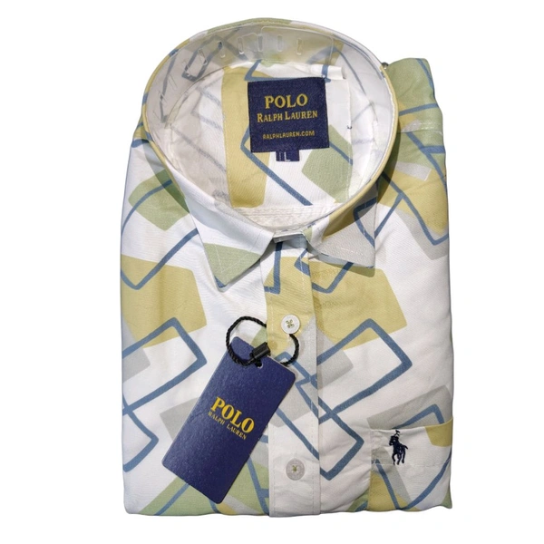 Premium Quality Cotton Laffer Print Shirts For Men - M