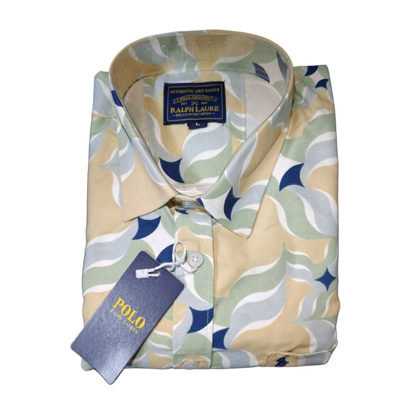 Multicolered Regular Fit Printed Shirt - L