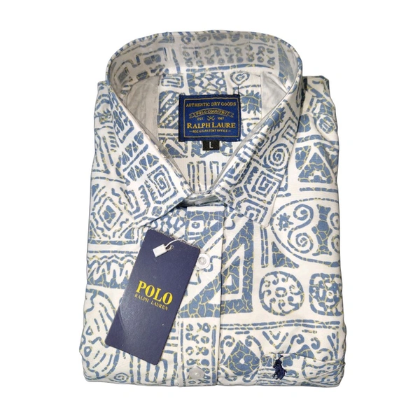 MULTI-COLOUR FLORAL LINEN SHIRT - M