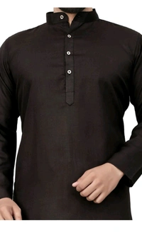 PLAIN BLACK KURTA FOR MEN - M