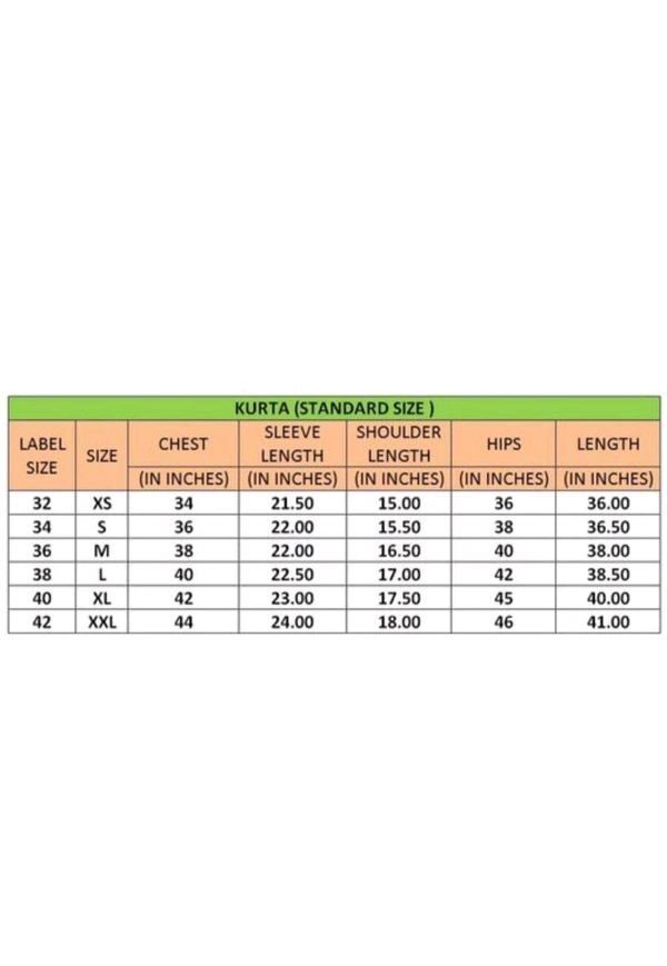 PLAIN YELLOW KURTA FOR MEN - XXL