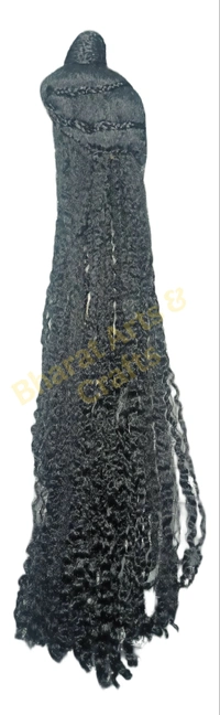 Bhairavi Mahakali Long Curly Hair Wig - Brown, Approx 4ft.