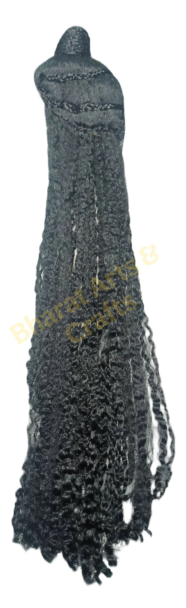 Bhairavi Mahakali Long Curly Hair Wig - Brown, Approx 4ft.