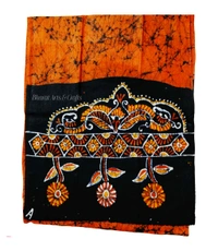 Maroon & Black Batik Printed Pure Cotton Uttorio