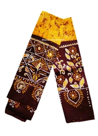 Orange & Brown Batik Printed Pure Cotton Uttorio