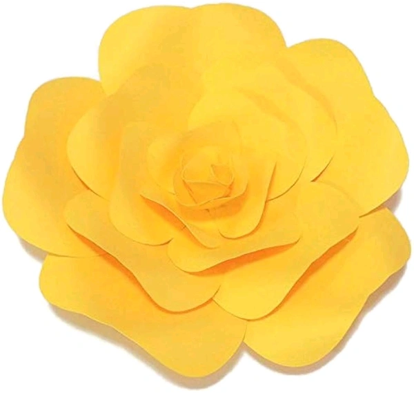 Handmade Paper Flower in Yellow | For Home Dcor, Wedding Bouquets & Receptions, Event Flower Planning, Table Centerpieces, Backdrop Wall Decoration