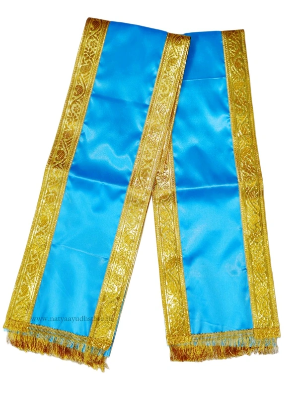 Blue Benarasi Silk With Golden Border Uttorio