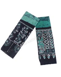 Dark Green & N-Blue Batik Printed Pure Cotton Uttorio