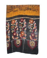 Yellow & Black Batik Printed Pure Cotton Uttorio