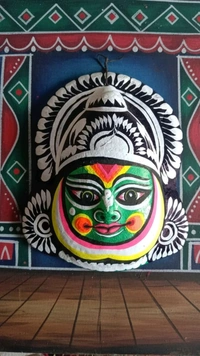 Kathakali Chhau Musk For Home Decoration, Memento Design, Performance - 6inch x 5inch