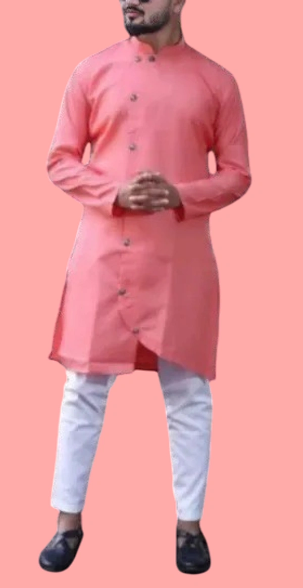 Cross Botton Gajri Colour Kurta - 42