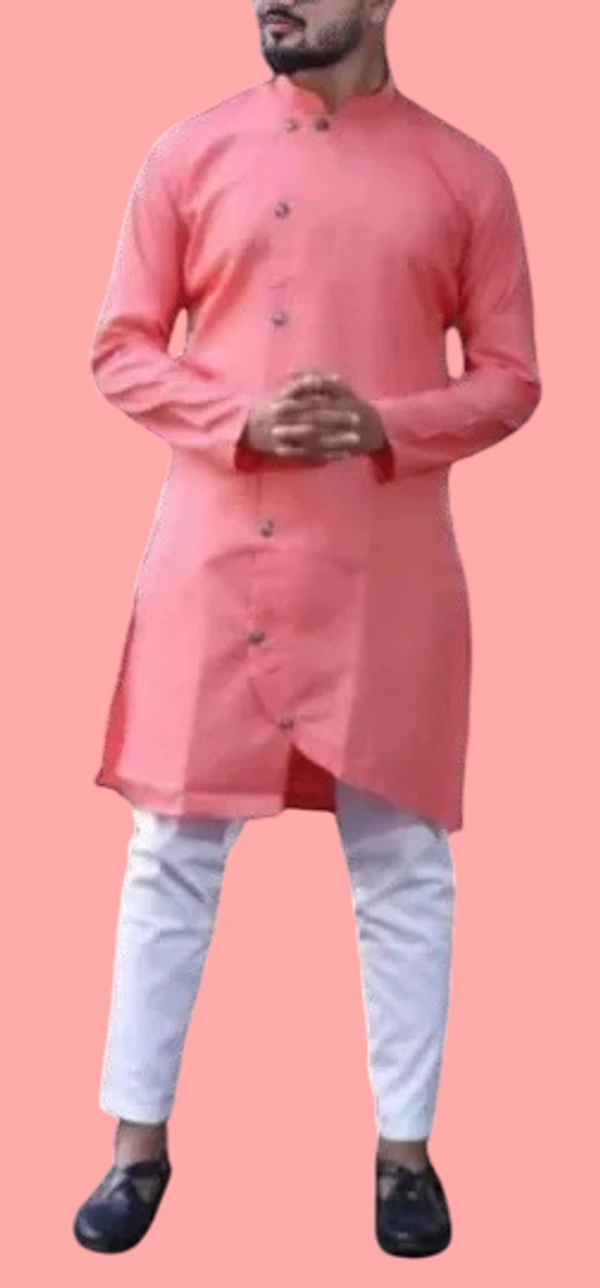 Cross Botton Gajri Colour Kurta - 38